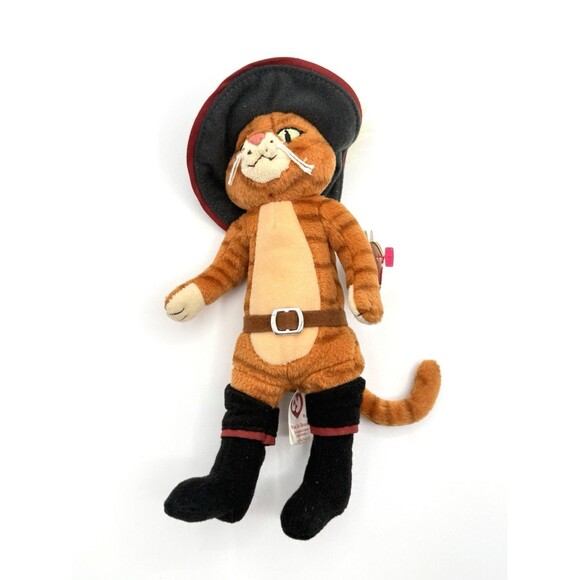 Ty Beanie Babies Puss In Boots Shrek the Third Plush Dreamworks Cat 2007 Tags - Picture 4 of 4